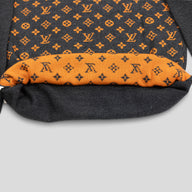 Louis Vuitton Monogram Back Cashmere Sweater in Grey/Orange