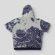 Louis Vuitton Monogram Bandana Short Sleeve Hoodie in Blue