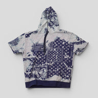 Louis Vuitton Monogram Bandana Short Sleeve Hoodie in Blue