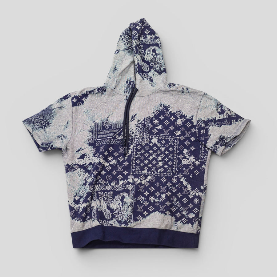 Louis Vuitton Monogram Bandana Short Sleeve Hoodie in Blue — authenticated Louis Vuitton at CLB XXIII