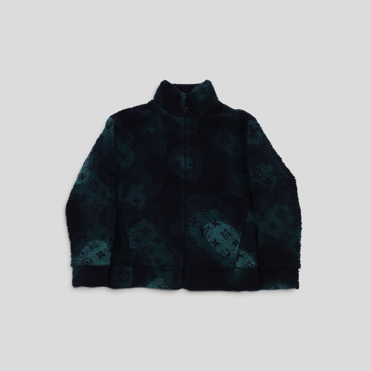 Louis Vuitton Monogram Camo Fleece Jacket in Blue / Green