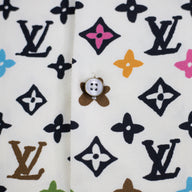 Louis Vuitton Monogram Craggy Printed Short-Sleeved Silk Shirt in Beige