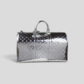 Louis Vuitton Monogram Mirror Keepall Bandouliere 50 in Silver