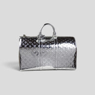 Louis Vuitton Monogram Mirror Keepall Bandouliere 50 in Silver