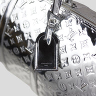 Louis Vuitton Monogram Mirror Keepall Bandouliere 50 in Silver