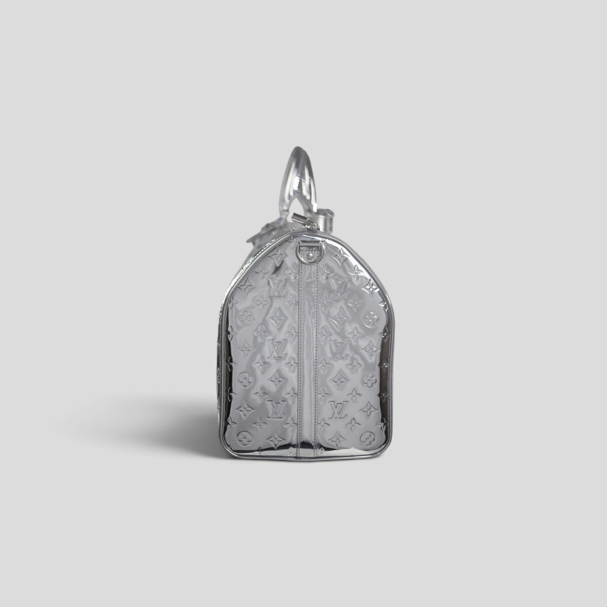 Louis Vuitton Monogram Mirror Keepall Bandouliere 50 in Silver