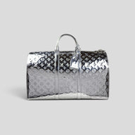 Louis Vuitton Monogram Mirror Keepall Bandouliere 50 in Silver