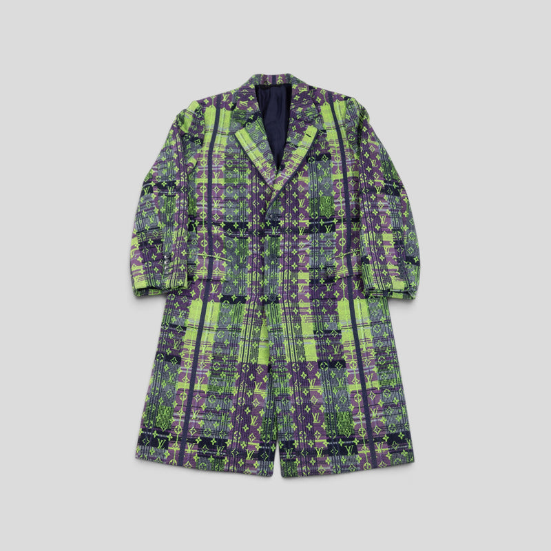 Louis Vuitton Multicolor Neon Check Coat