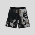 Louis Vuitton Patchwork Portrait Monogram Shorts in Black/Grey/Brown