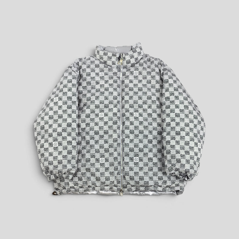 Louis Vuitton Reversible Monogram Puffer Jacket in Silver