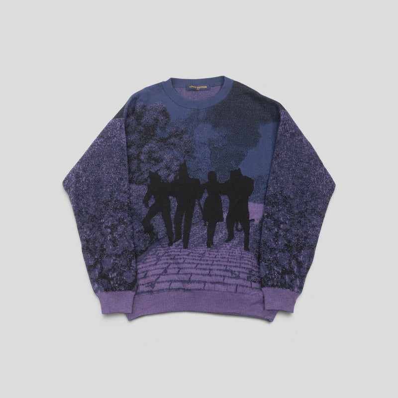 Louis Vuitton Wizard of Oz Brick Road Jacquard Sweater in Purple