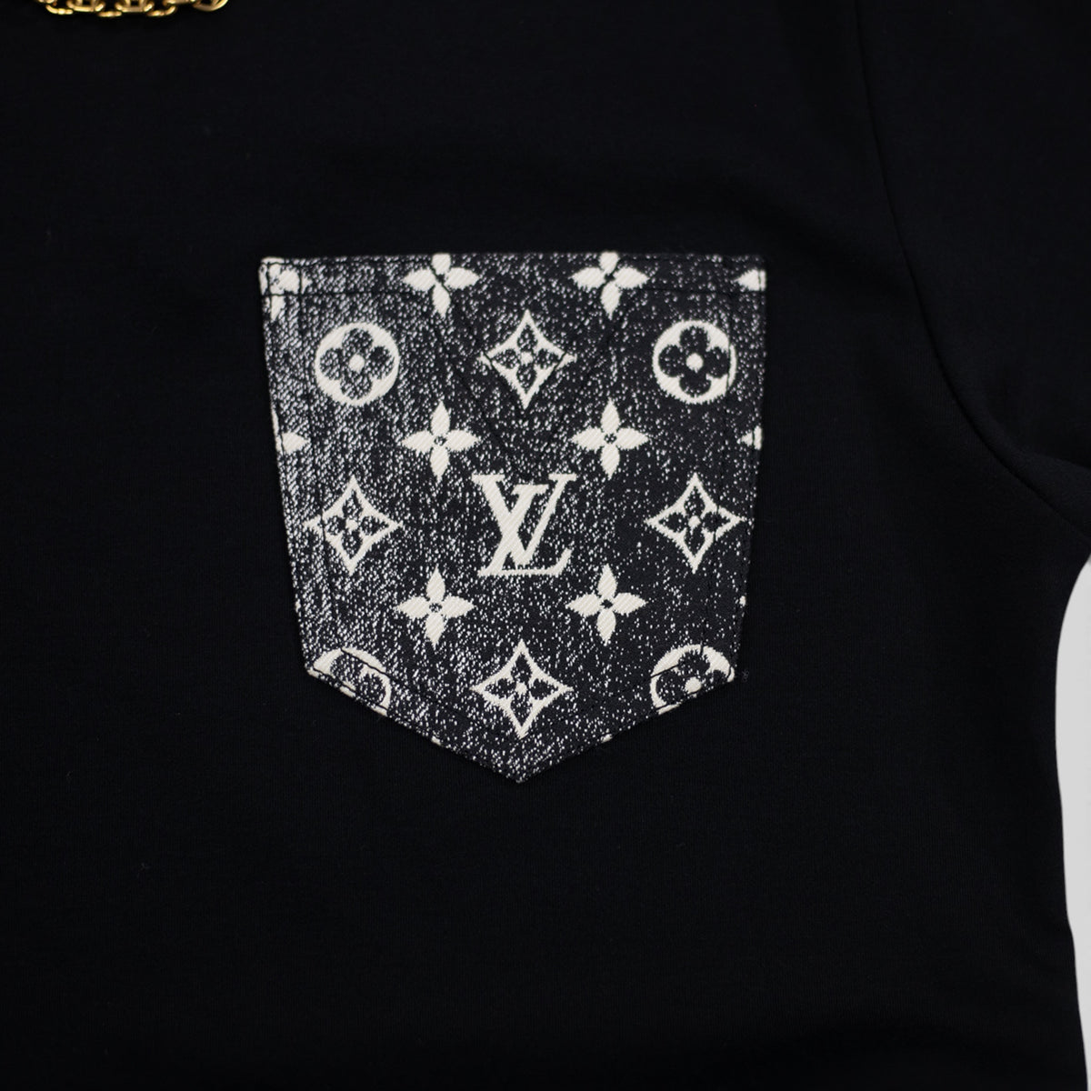 Louis Vuitton Women's Monogram Pocket T-Shirt in Black