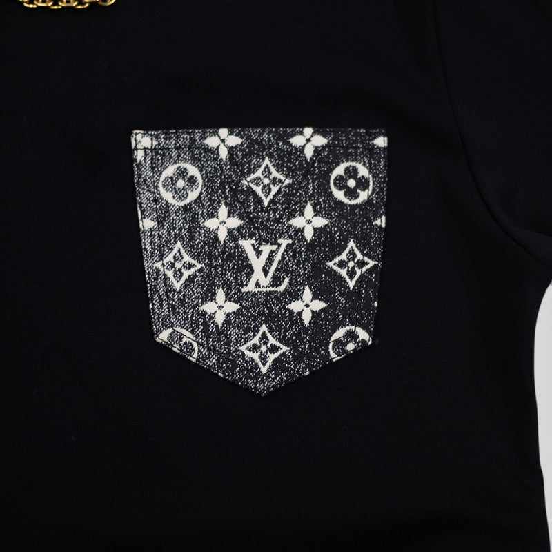 Louis Vuitton Women's Monogram Pocket T-Shirt in Black
