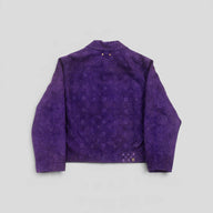 Louis Vuitton Workwear Monogram Embossed Suede Jacket in Purple