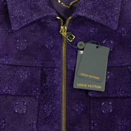 Louis Vuitton Workwear Monogram Embossed Suede Jacket in Purple