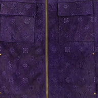 Louis Vuitton Workwear Monogram Embossed Suede Jacket in Purple