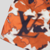 Louis Vuitton World Map Swim Shorts in White/Brown/Orange