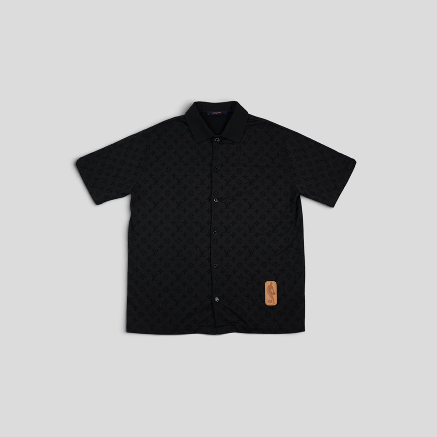 Louis Vuitton X NBA Monogram Button Up Shirt in Black, authenticated Louis Vuitton at CLB XXIII