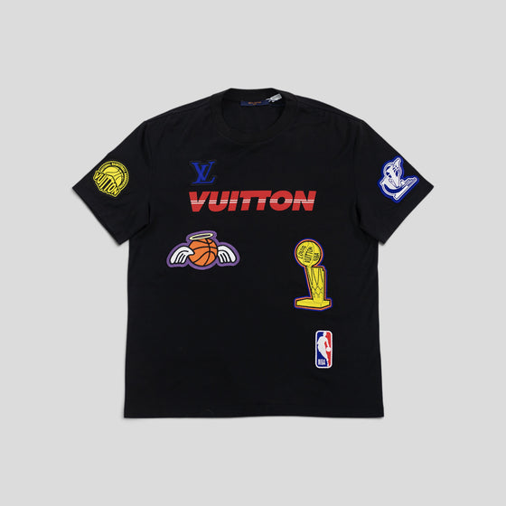 Louis Vuitton X NBA Multi Logo Tee in Black, authenticated Louis Vuitton at CLB XXIII