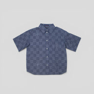 Louis Vuitton Damier Chambray Denim Shirt in Blue