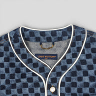 Louis Vuitton Damier Denim Baseball Shirt in Blue