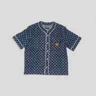 Louis Vuitton Damier Denim Baseball Shirt in Blue