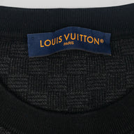 Louis Vuitton Damier Graphic Signature Short Sleeve Crewneck in Black
