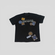Louis Vuitton Damier Graphic Signature Short Sleeve Crewneck in Black