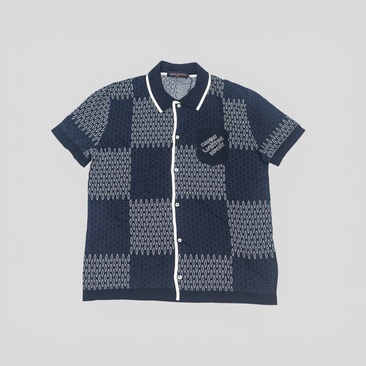 Louis Vuitton Damier Jacquard Quilted Cotton Button Up Shirt