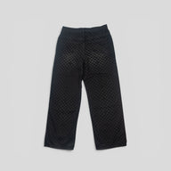 Louis Vuitton Damier Ultrablack Flocked Wide Leg Denim Pants in Black