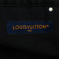 Louis Vuitton Damier Ultrablack Flocked Wide Leg Denim Pants in Black