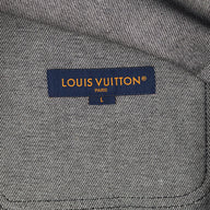 Louis Vuitton Discharged Monogram Baseball Shirt in Black