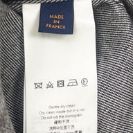 Louis Vuitton Discharged Monogram Baseball Shirt in Black