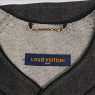 Louis Vuitton Embossed Monogram Baseball Denim Shirt in Black