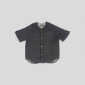 Louis Vuitton Embossed Monogram Baseball Denim Shirt in Black