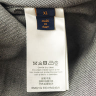 Louis Vuitton Embossed Monogram Baseball Denim Shirt in Black