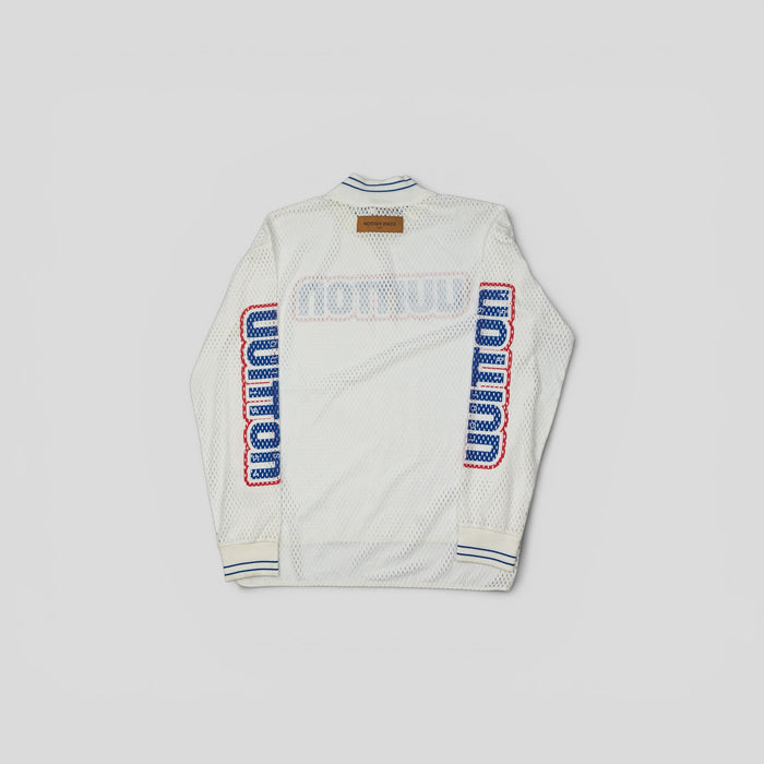 Louis Vuitton Graphic Mesh Long-Sleeved T-Shirt in White