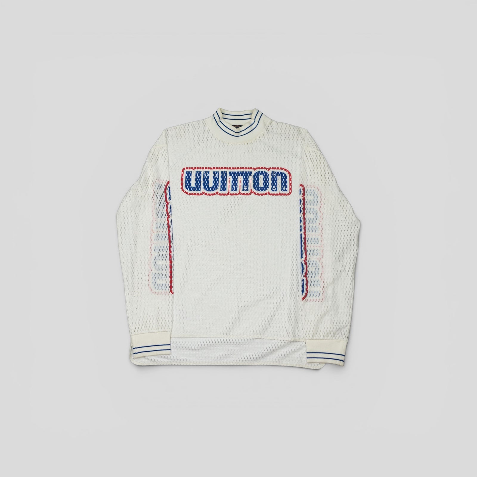 Louis Vuitton Graphic Mesh Long-Sleeved T-Shirt in White