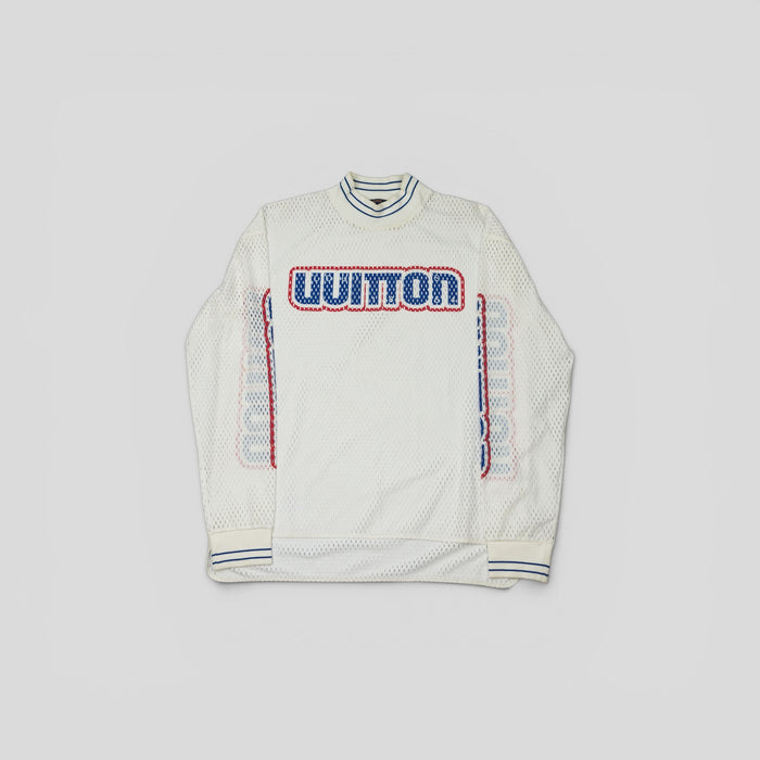 Louis Vuitton Graphic Mesh Long-Sleeved T-Shirt in White