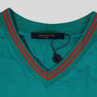 Louis Vuitton Hockey Jersey Tee in Turquoise/Orange