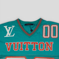 Louis Vuitton Hockey Jersey Tee in Turquoise/Orange