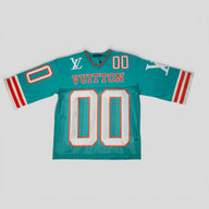 Louis Vuitton Hockey Jersey Tee in Turquoise/Orange