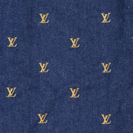 Louis Vuitton LV Embroidered Denim Shirt in Dark Wash