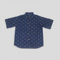 Louis Vuitton LV Embroidered Denim Shirt in Dark Wash