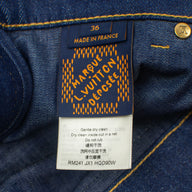 Louis Vuitton LV Embroidered Denim Shorts in Dark Wash