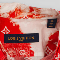 Louis Vuitton Monogram Bandana Short Sleeve Button Up in Orange