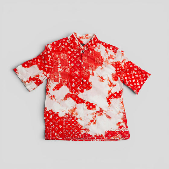 Louis Vuitton Monogram Bandana Short Sleeve Button Up in Orange — authenticated Louis Vuitton at CLB XXIII