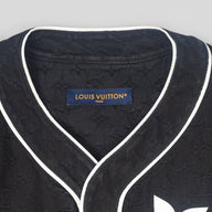 Louis Vuitton Monogram Denim Short Sleeve Shirt in Black
