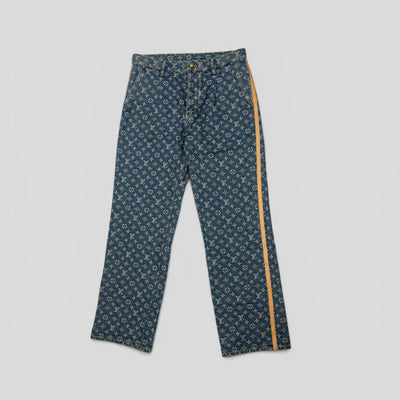 Louis Vuitton Monogram Denim Tailored Jeans in Indigo Wash