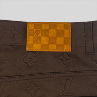 Louis Vuitton Monogram Embossed Carpenter Pants in Brown